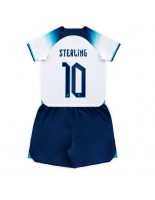 Anglie Raheem Sterling #10 Domácí dres pro děti MS 2022 Krátký Rukáv (+ trenýrky)